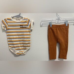 Kit + Pearl Striped Onesie and Pants Set